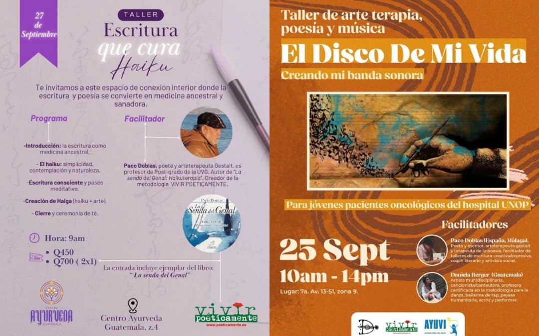 Talleres: «El Disco de mi vida» y «Escritura que Cura, Haiku» en Guatemala